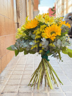 Ramo Solsticio | Ramo de girasoles y rosas