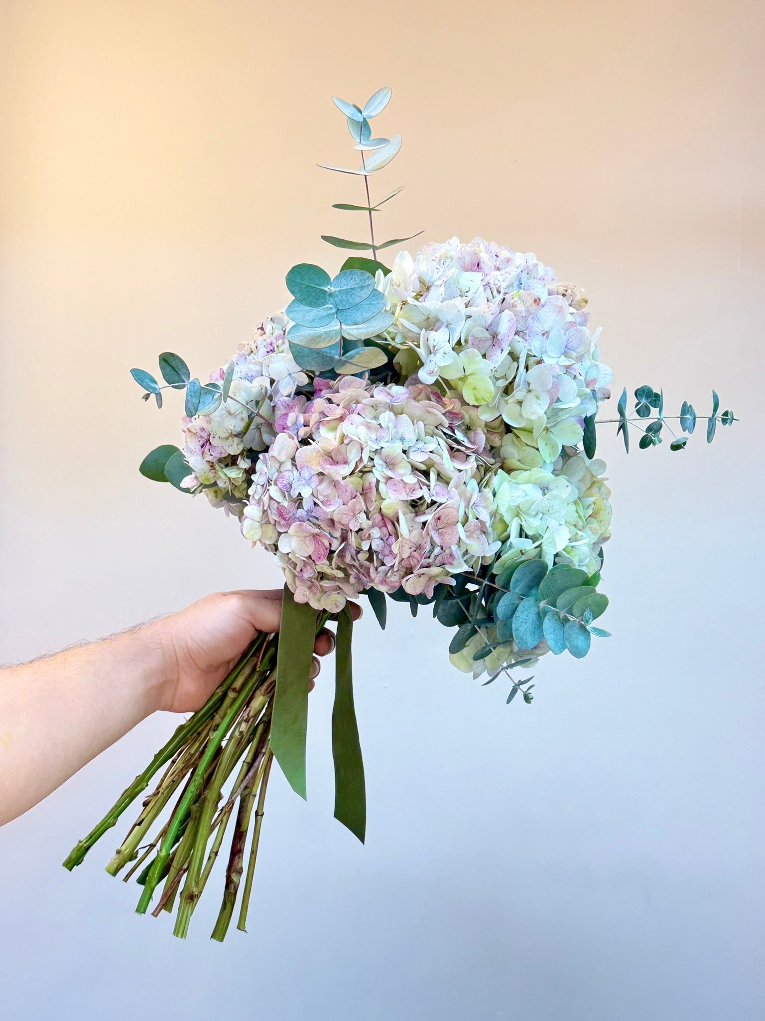 Ramo Belle Époque | Hortensias Naturales y Eucalipto