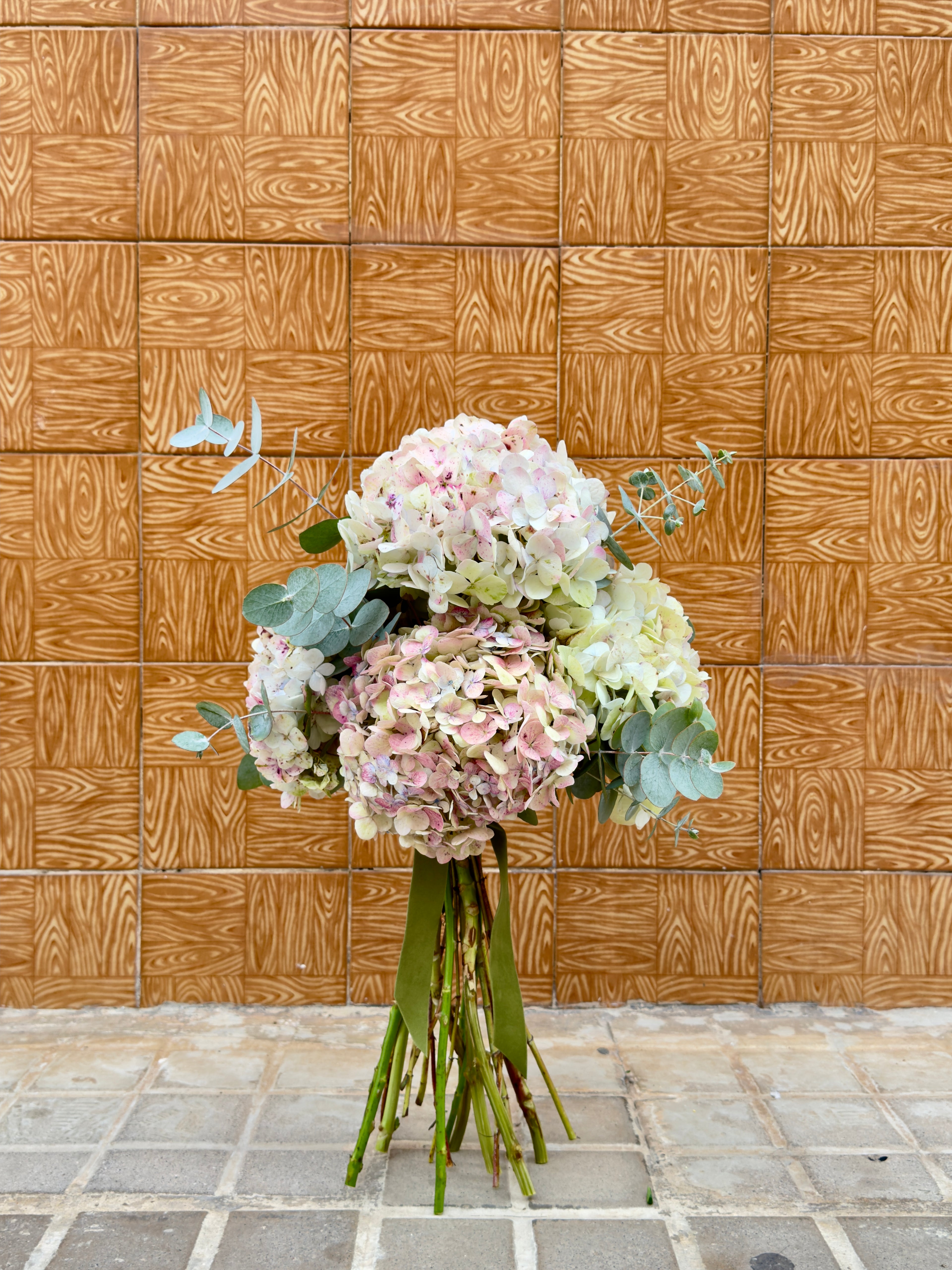 Ramo Belle Époque | Hortensias Naturales y Eucalipto