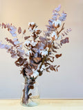 Ramo Winter Bloom | Algodón natural seco y eucalipto preservado