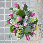 Ramo Vera| Tulipanes naturales con verdes de temporada