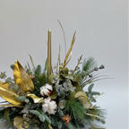 Centro de Navidad Alba | Centro para mesa Dorados y Blancos