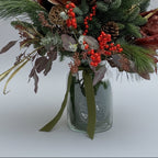 Ramo Elenor de Rojohoja | Ramo navideño Rojo-Verde con Jarrón