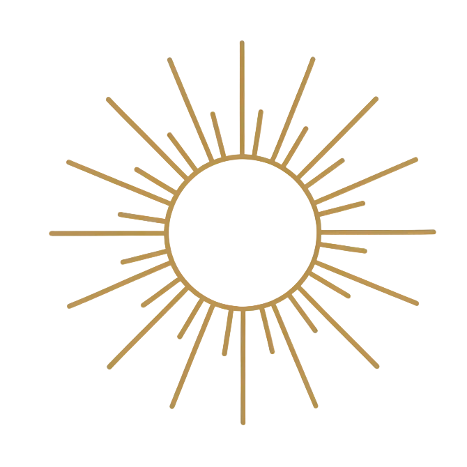 Sol dorado sin círculo